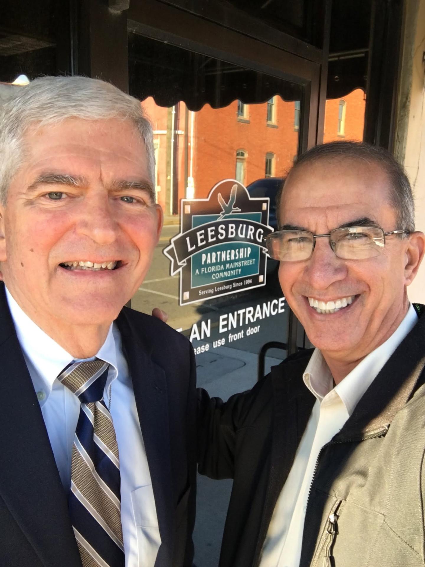 Carey Baker with Congressman Daniel Webster in Leesburg
