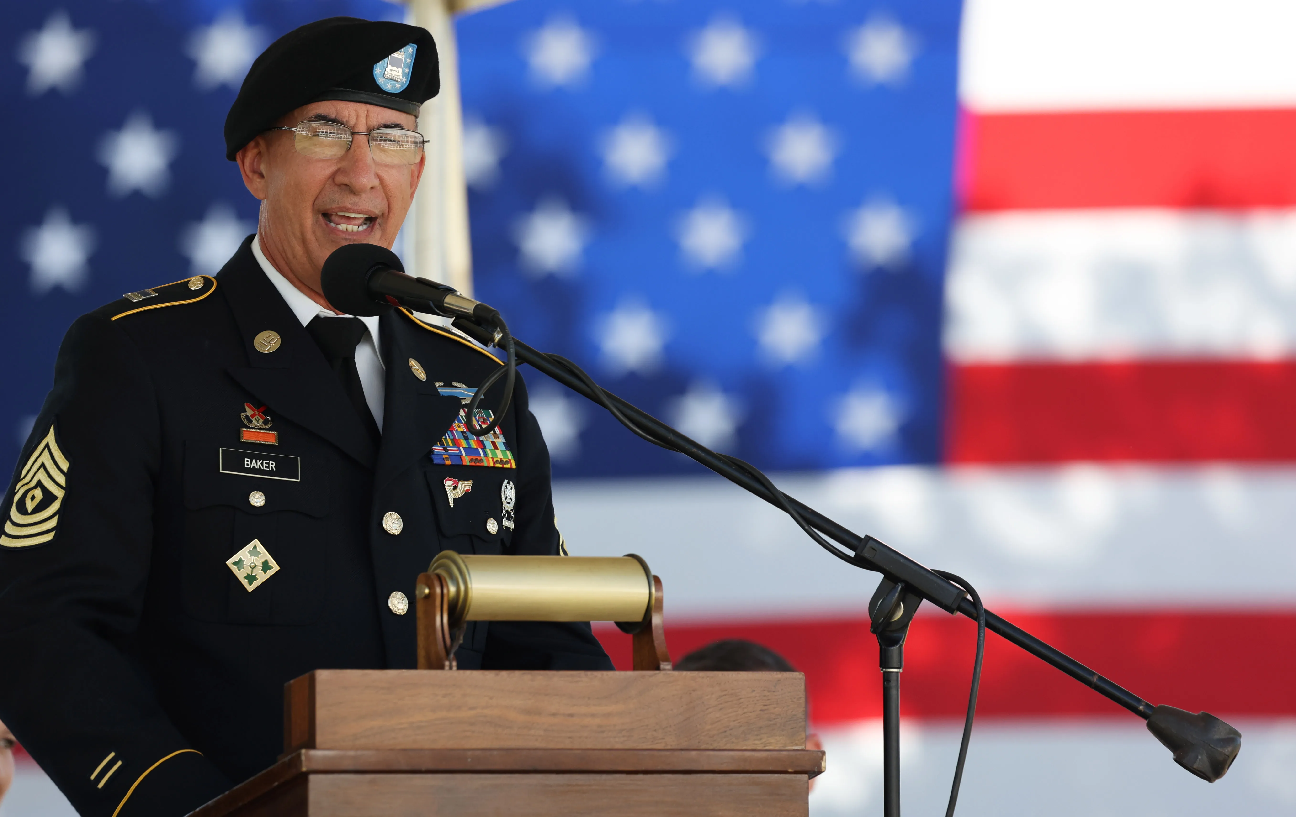 Carey Baker at a community Memorial Day celebration
